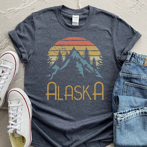 Alaska Shirt Alaska Tshirt Alaska Gifts Denali National Park Shirt Mountain Sunrise Shirts For Men Women Hiking Camping Katmai Sitka Glacier