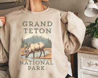 Grand Teton Sweatshirt, Grand Teton National Park Sweater, Grand Tetons Shirt, National Parks Gift, Family Vacation, Pullover Sweatshirt