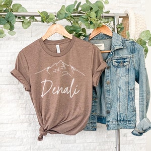 Denali National Park Shirt Alaska Shirt Alaska Tshirt Alaska Trip Mountain T Shirts For Men Women Hiking Tee Camping Fairbanks Anchorage