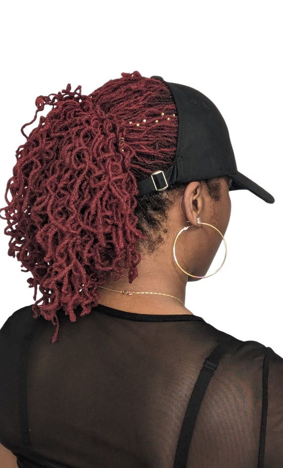 Don't Touch My Locs Black Satin Lined Backless Cap for Locs