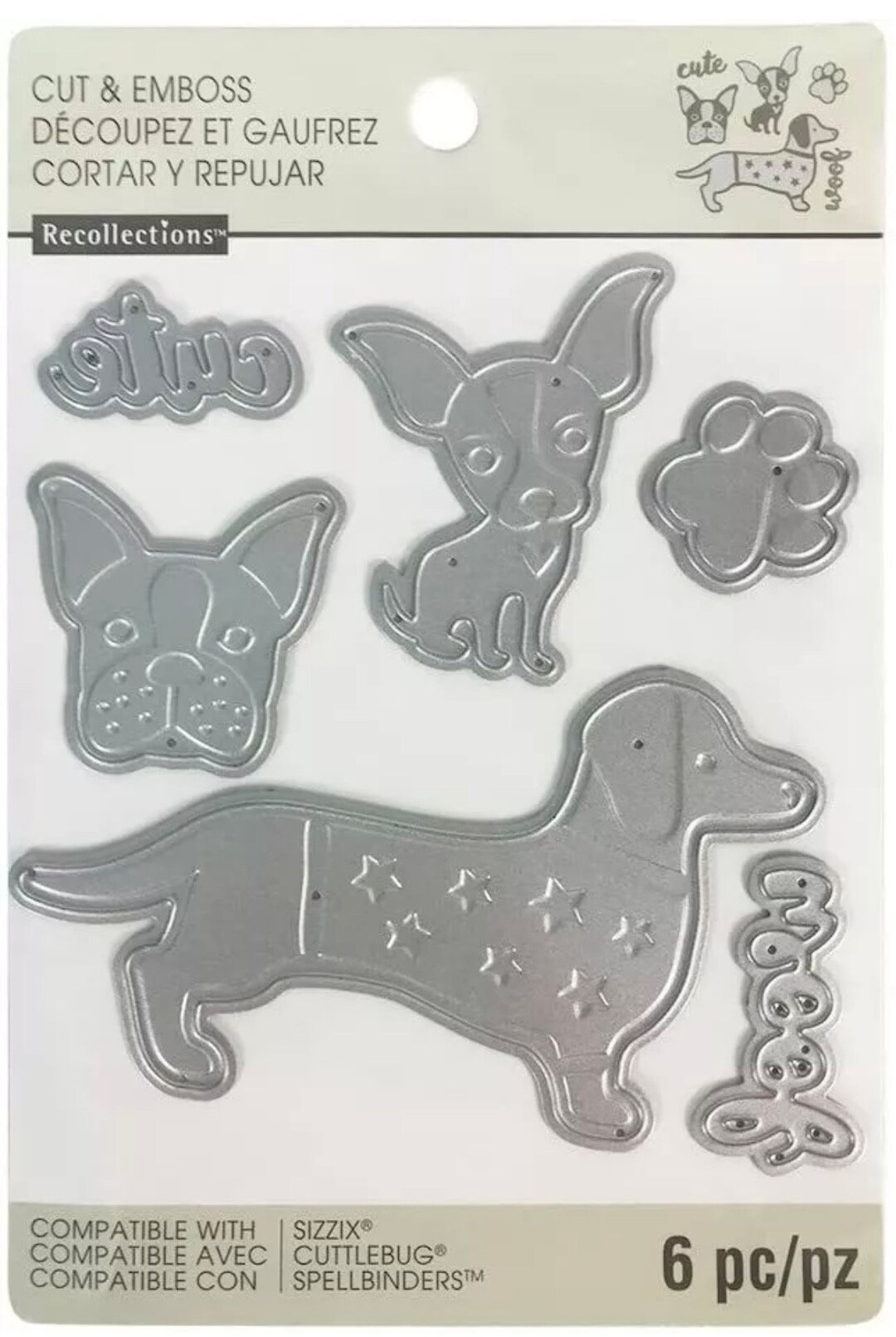 Recollections Cut And Emboss - Mix Heart 6 Pcs #892