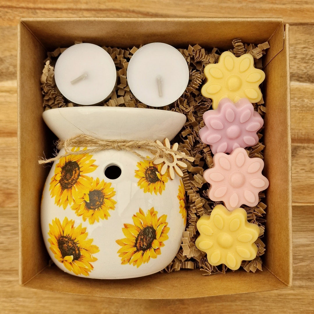 Sunflower Wax Burner Gift Set Etsy UK