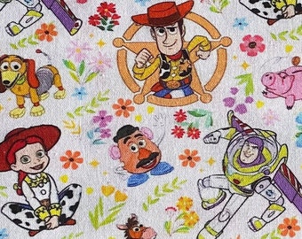Disney Toy Story Fabric 100% Cotton Fabric Tumbler Cut Fat Quarter Disney Buzz Lightyear Woody Jesse