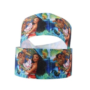 Disney Moana Ribbon 1.5" High Quality Grosgrain Ribbon By The Yard Pua Princess Movie Film Character Cartoon