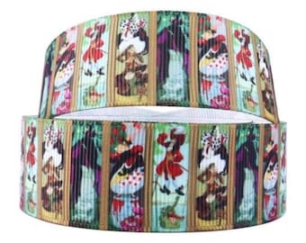 Wstążka grosgrain Disney Haunted Mansion 1", 1,5" i 2" cięta na wymiar Villains Stretch Room