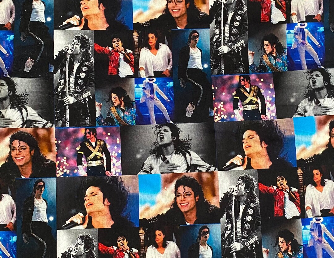 Michael Jackson Fabric 100 Cotton Fabric by the Yard Billie Jean