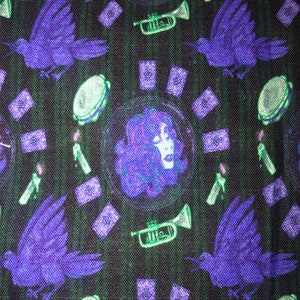 18&quot; x 10&quot;  Remnant Madame Leota Haunted Mansion 100% Cotton Fabric Disney Ghost