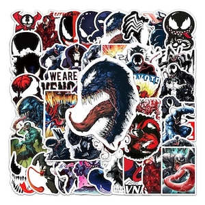 Marvel Venom Stickers Pack | High Quality Water Resistant Laptop Stickers | Water Bottle Skateboard | Journal Kids Cartoon | Gargan Comic