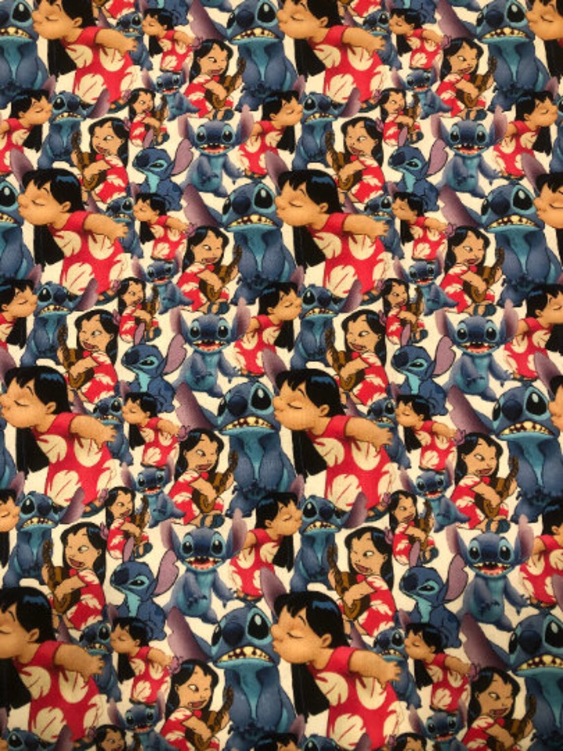Lilo and Stitch 100 Cotton Fabric by the yard Disney Etsy