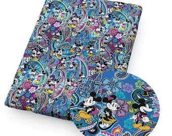 Mickey Paisley Sketch Fabric 100% Cotton Fabric by the Yard Disney