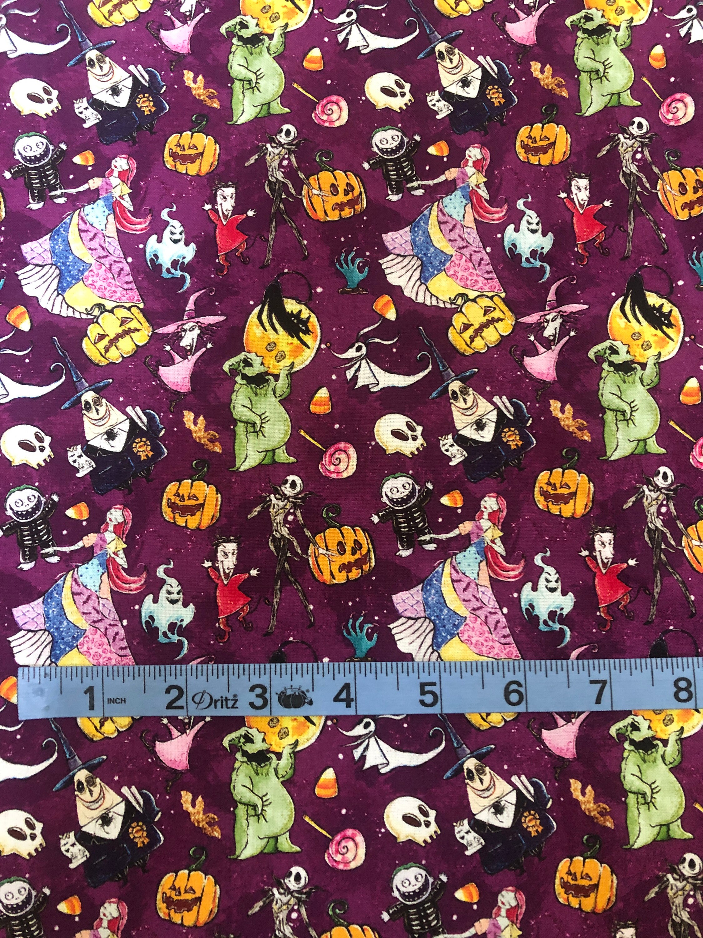 Nightmare Before Christmas 100 Cotton Fabric by the Yard Etsy Israel Nightmare Before Christmas Fabric