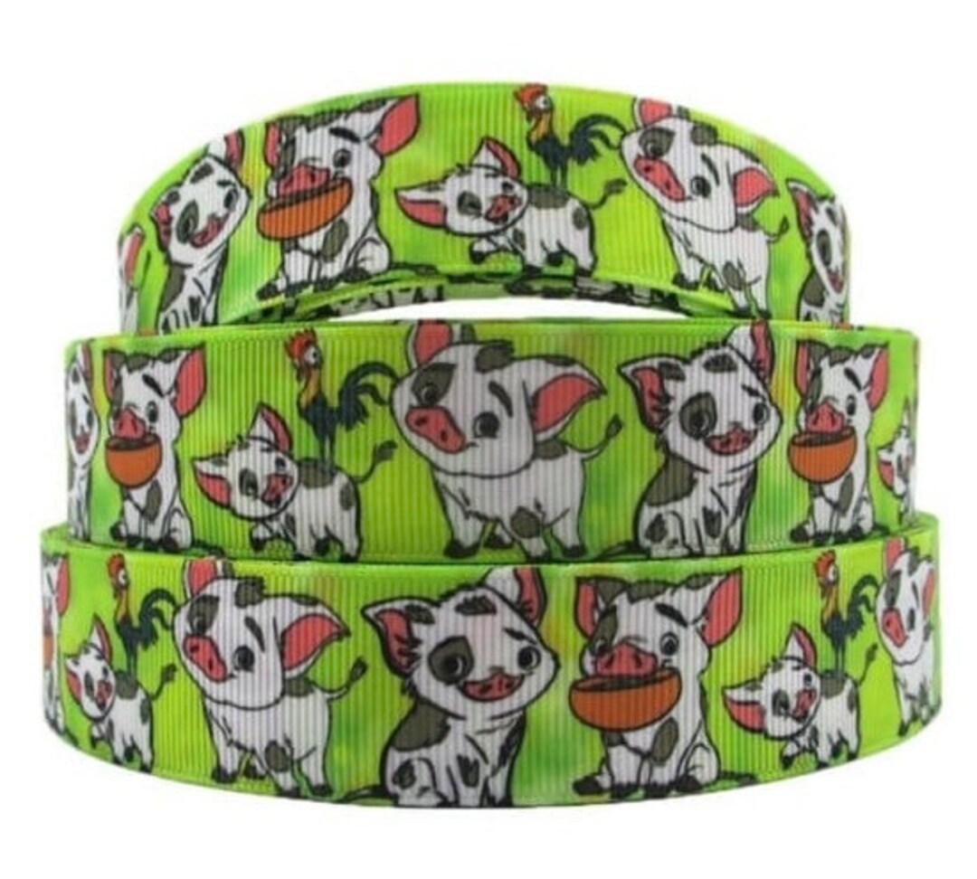 Disney Moana Pua Ribbon 1 High Quality Grosgrain Ribbon by the Yard Pig ...
