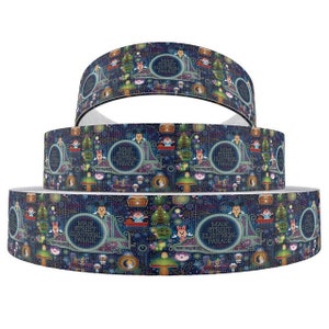 Lint Disney Main Street elektrische parade 1", 1,5" en 2" hoogwaardig grosgrain lint op maat gesneden Disney attractie Mickey Minnie Mouse
