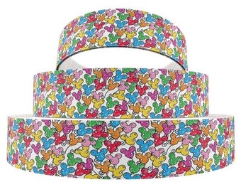 Cinta para globos de Mickey Mouse de Disney de 3/8" o 3/4", cinta de grosgrain de alta calidad cortada a medida.
