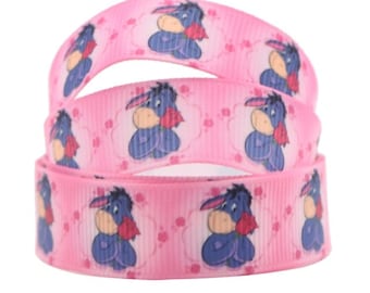 Disney Eeyore Ribbon 5/8" High Quality Grosgrain Ribbon By The Yard Winnie the Pooh Ribbon