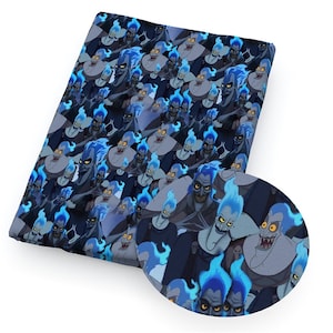Disney Hercules Fabric 100% Cotton Fabric Fat Quarter Tumbler Cut Greek Gods Hades Collage Disney Villains Fabric