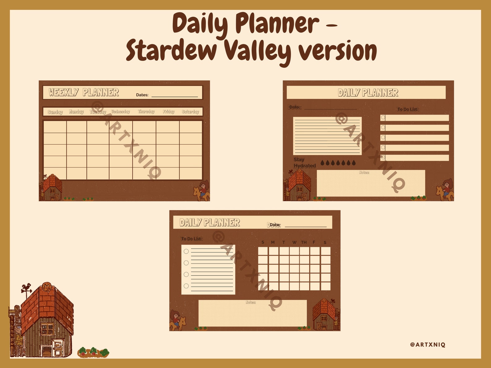 Stardew Valley Weekly/ Daily Planner version Digital Etsy