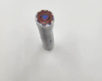 Dark red Flower raw cane-Cottage core-Unbaked polymer clay - Raw polymer cane