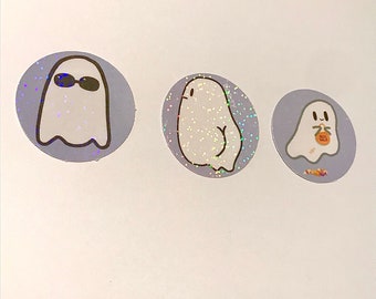 Spooky ghost stickers