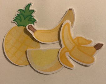 Pegatinas de frutas amarillas