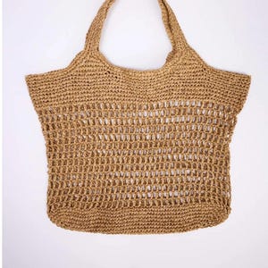 Handmade Paper Raffia Bag with Wooden Handles – Woven Summer Tote – Boho Chic Straw Look Purse