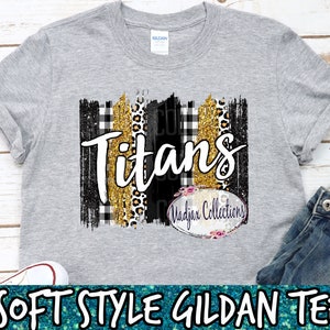 Camiseta Gold Titans Spirit, linda camisa de maestro de pincelada, Team Titans, oro blanco y negro, camiseta unisex de manga corta