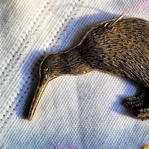Brass Kiwi Pendant. New Zealand Kiwi. Necklace Pendant. Oranament.