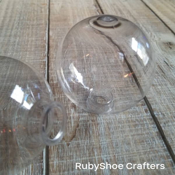 Plastic Ornament Globes. Make Your Own Ornaments. Christmas Ornaments. Ornament Making. 2.5 Inch Globes. Clear Globes.