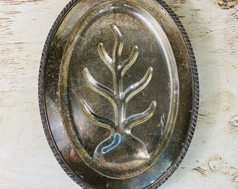 Vintage verzilverde schaal