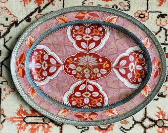 Piatto ovale antico in porcellana giapponese