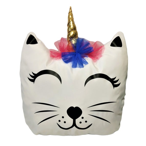 Cat hot sale unicorn pillow