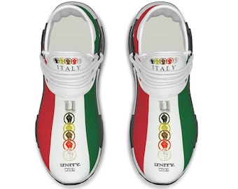 Unity Wear Team Italy All-Over Print Men&#39;s Mesh Sneakers