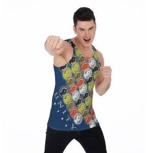 Unity Wear Jameel Blue All-Over Print Heren Tank Top