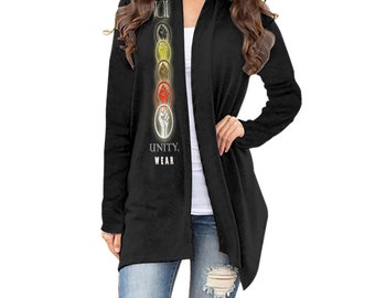 Unity Wear Zwart Dames Vest met Lange Mouw