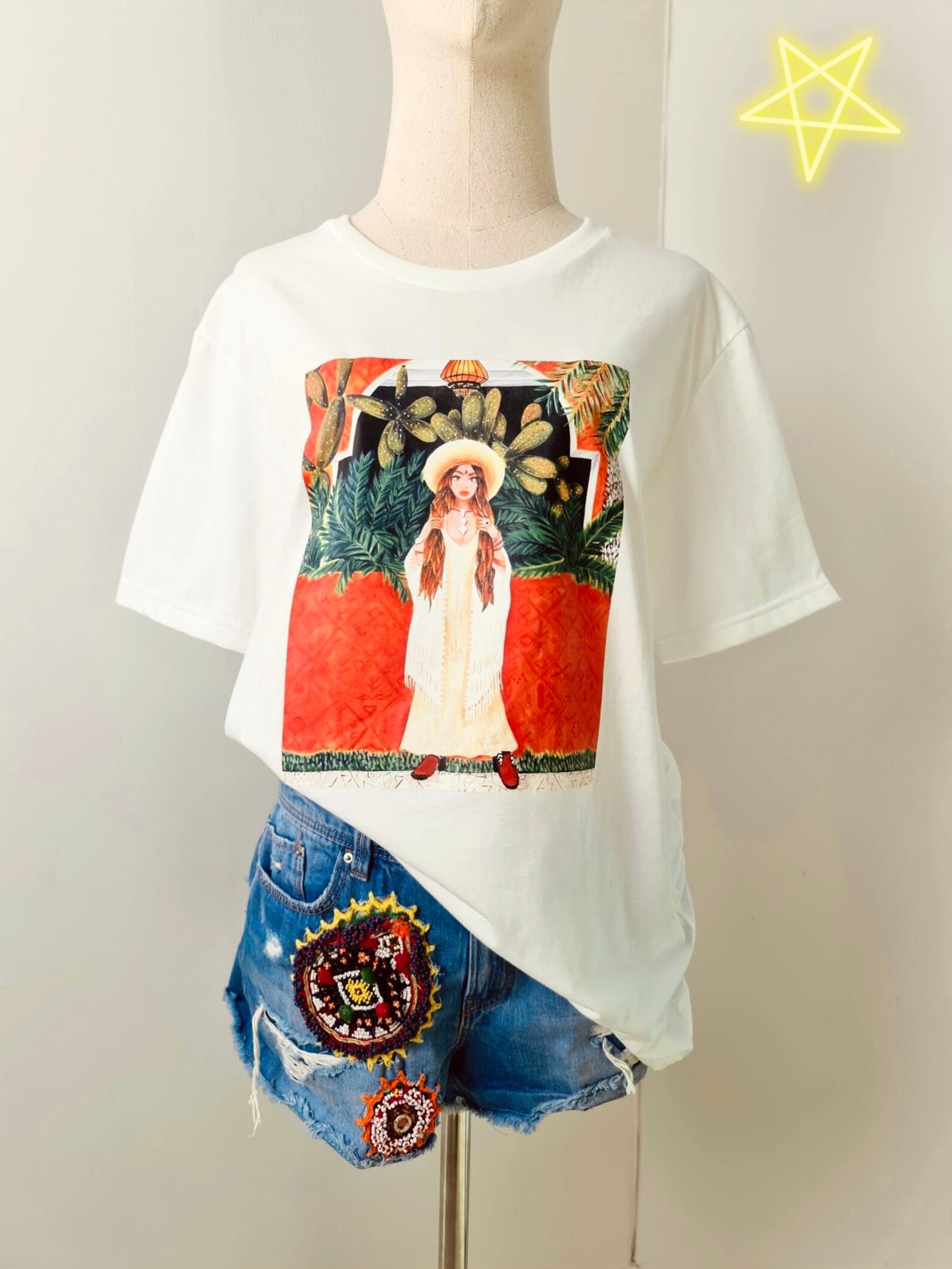 Tshirt bohemian womens tshirt Cotton TShirt Organic Etsy