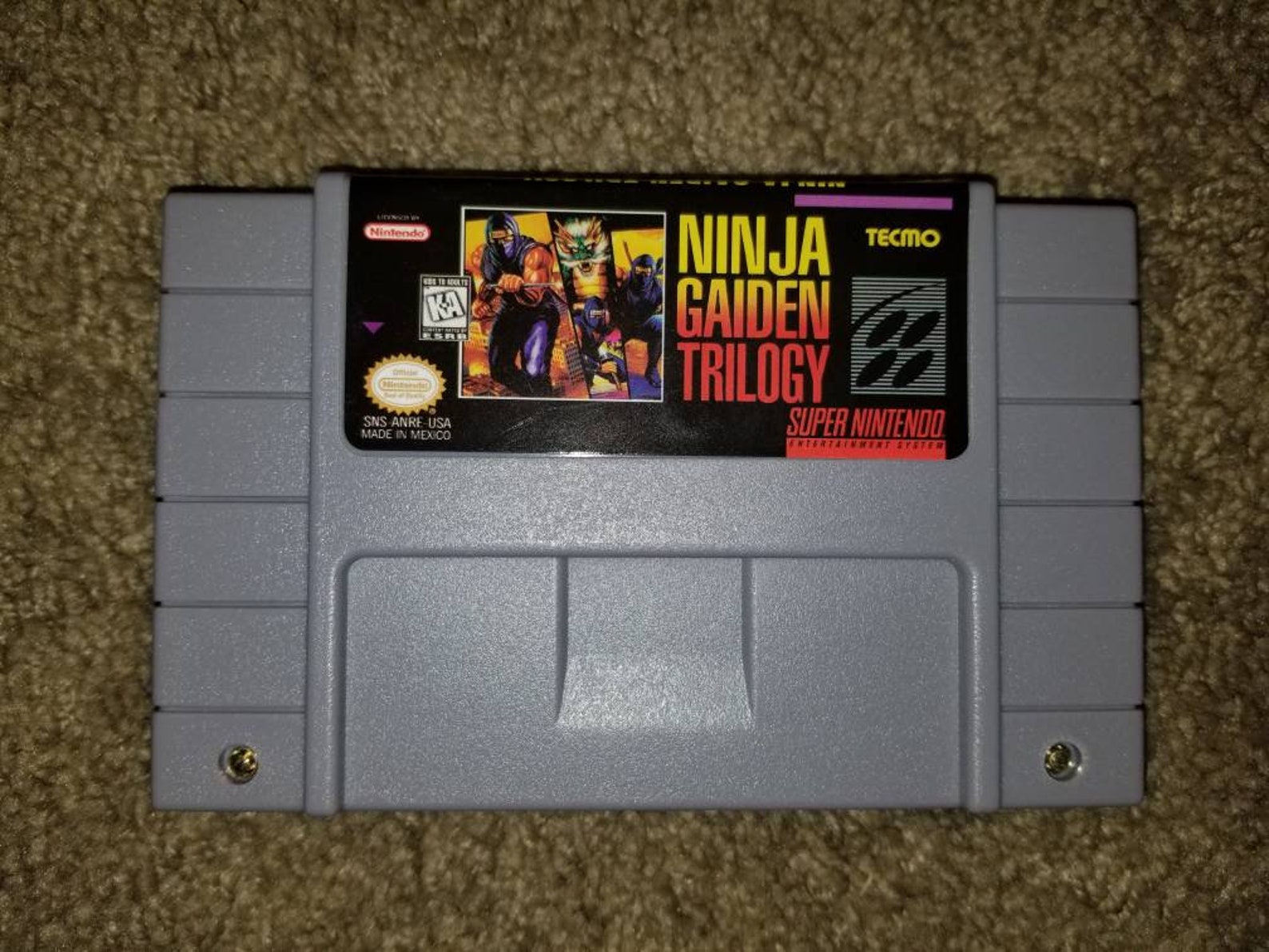 Ninja Gaiden Trilogy snes cartridge only Etsy