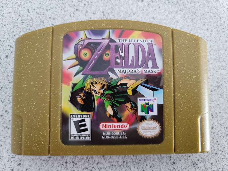 Zelda Majoras Mask N64 Gold Etsy