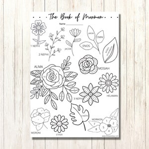 Leestabel Boek van Mormon, afdrukbare gebloemde schriftstudietracker, LDS-boek van Mormon-kalender voor kinderen, tieners en volwassenen