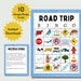 Road Trip Bingo Cards for Kids, Printable Family Vacation Car Ride ...