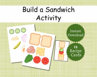 Build a Sandwich Activity for Kids, Printable Preschool Resource