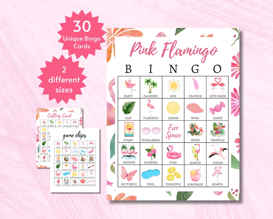 Pink Flamingo Bingo Game, Printable Summer Luau Activity for Kids, Teens, and Adults - Etsy pink-flamingo-bingo-game-printable-summer-luau-activity-for-kids-teens-and-adults-etsy