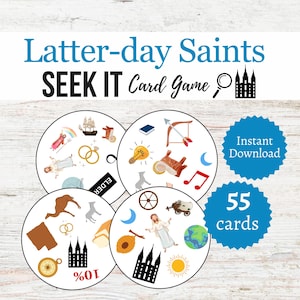 LDS Seek It Game, Printable Latter-day Saints Activity for Kids and Teens, Church Primary I Spy Game
