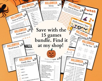 Giochi per feste di Halloween per adulti, giochi per feste di Halloween, giochi di compleanno di Halloween, serate di giochi di Halloween, divertenti attività di Halloween - Italia