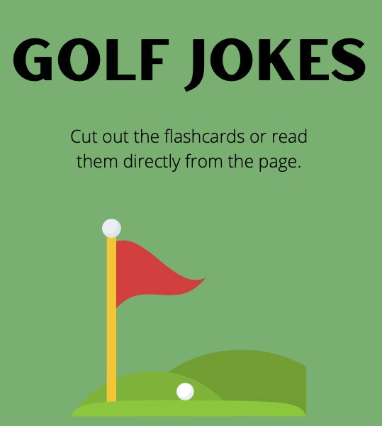 Golf Joke Cards, Printable Golf Jokes, Golf Party Games, Golf Party Favors for Kids Etsy