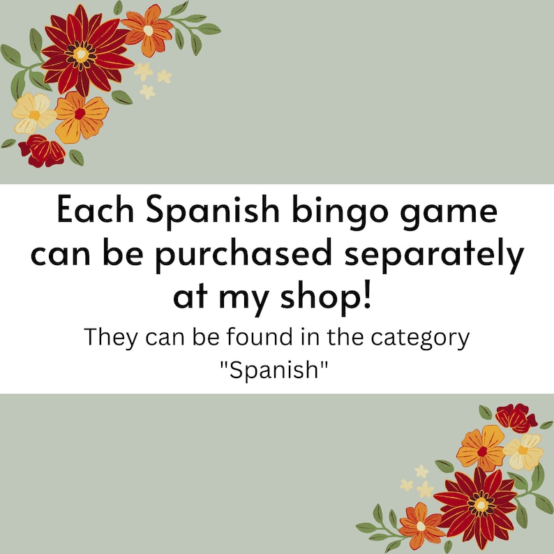Spanish Bingo Games Bundle, Printable Spanish Learning Activity for ...