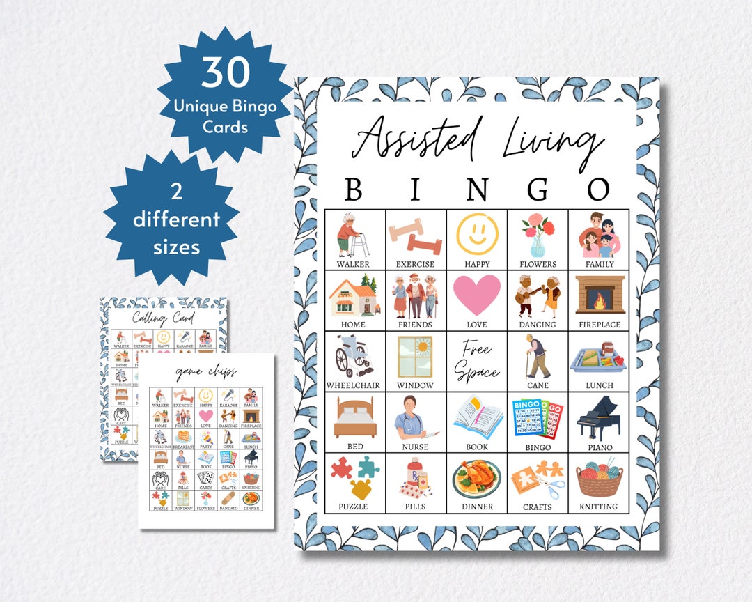 assisted-living-bingo-cards-printable-retirement-activity-senior-citizen-game-etsy