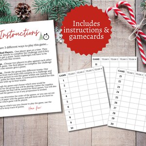 Christmas Minute to Win It Game, Printable Holiday Party Games for Kids ...
