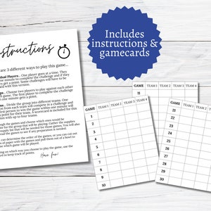 Minute to Win It Games, Printable Family Party Games for Kids, Teens ...