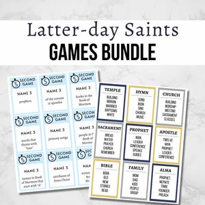 LDS Games Bundle, Printable LDS Games, Latter Day Saint Games, Book of Mormon Games