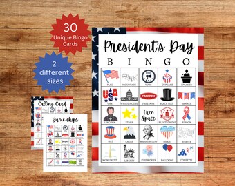 President's Day Bingo, President's Day Games, President's Day Printables, Presidents Day Activity for Kids